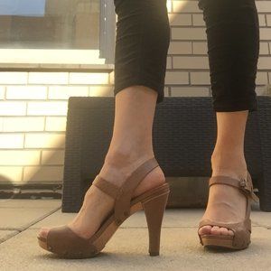 Miss Sixty Wooden soled sandle with heel